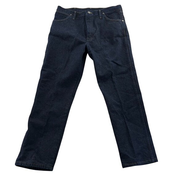Wrangler Men's Jeans 38x30 13MSEDD Blue Dark Denim Straight Leg Relaxed Fit - Picture 1 of 15